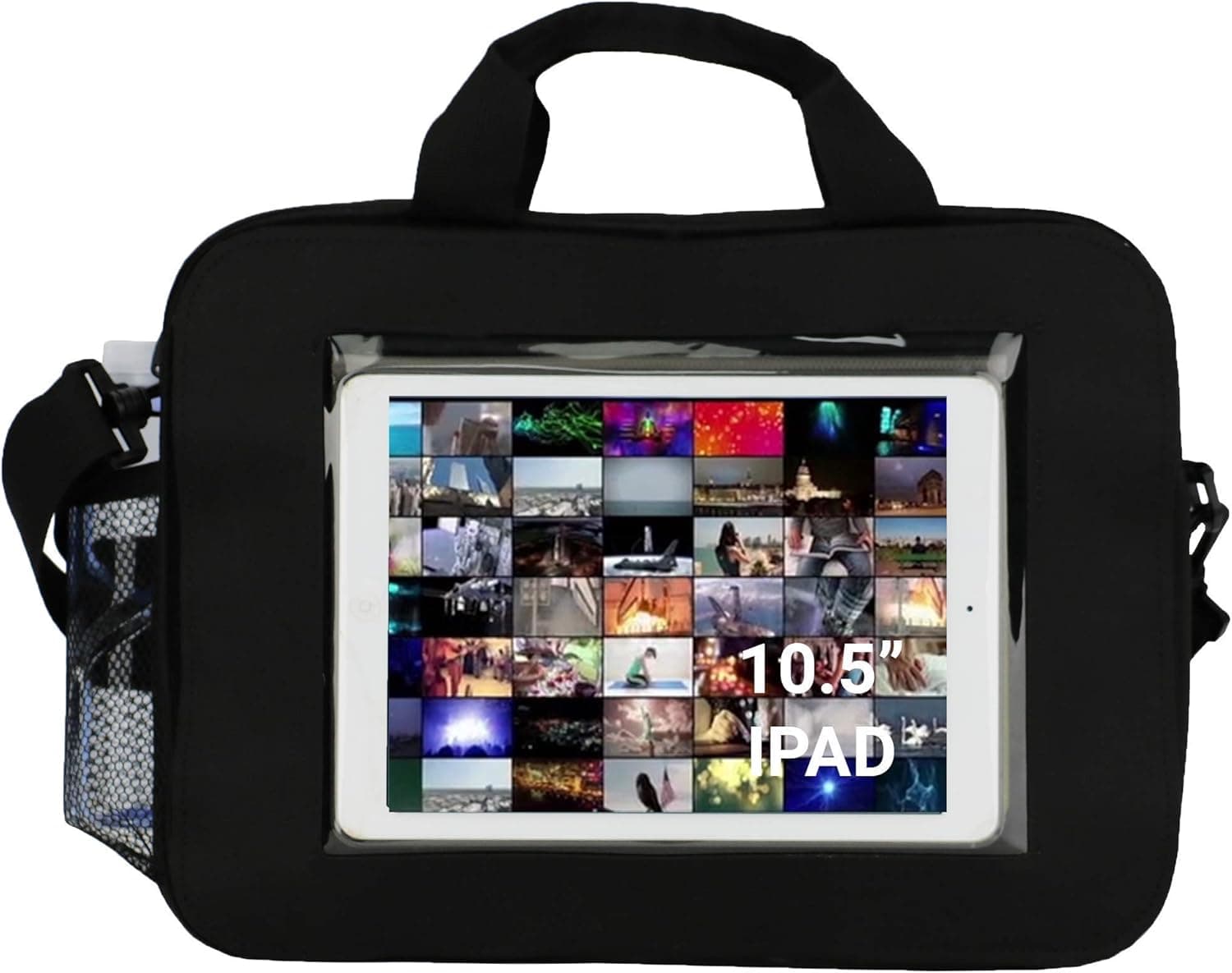 NEW! TECH BAGS USA- Touch Screen Computer Bags for 15.6-inch Laptop with a Removeable See Through Compartment for a 10.5-inch iPad.