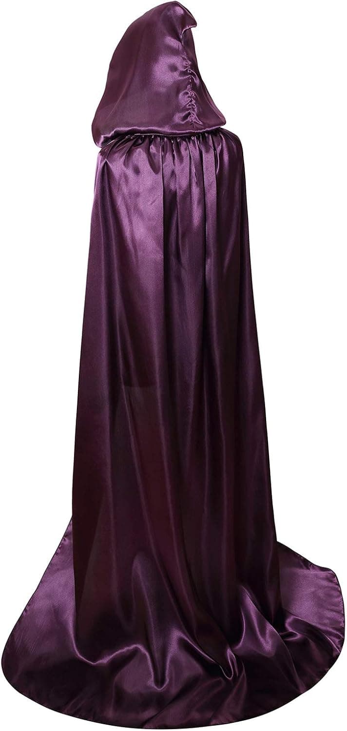 OurLore Unisex Hooded Cloak Coat Witch Robe Cape Long Halloween Cosplay Party Cloak 59 inch