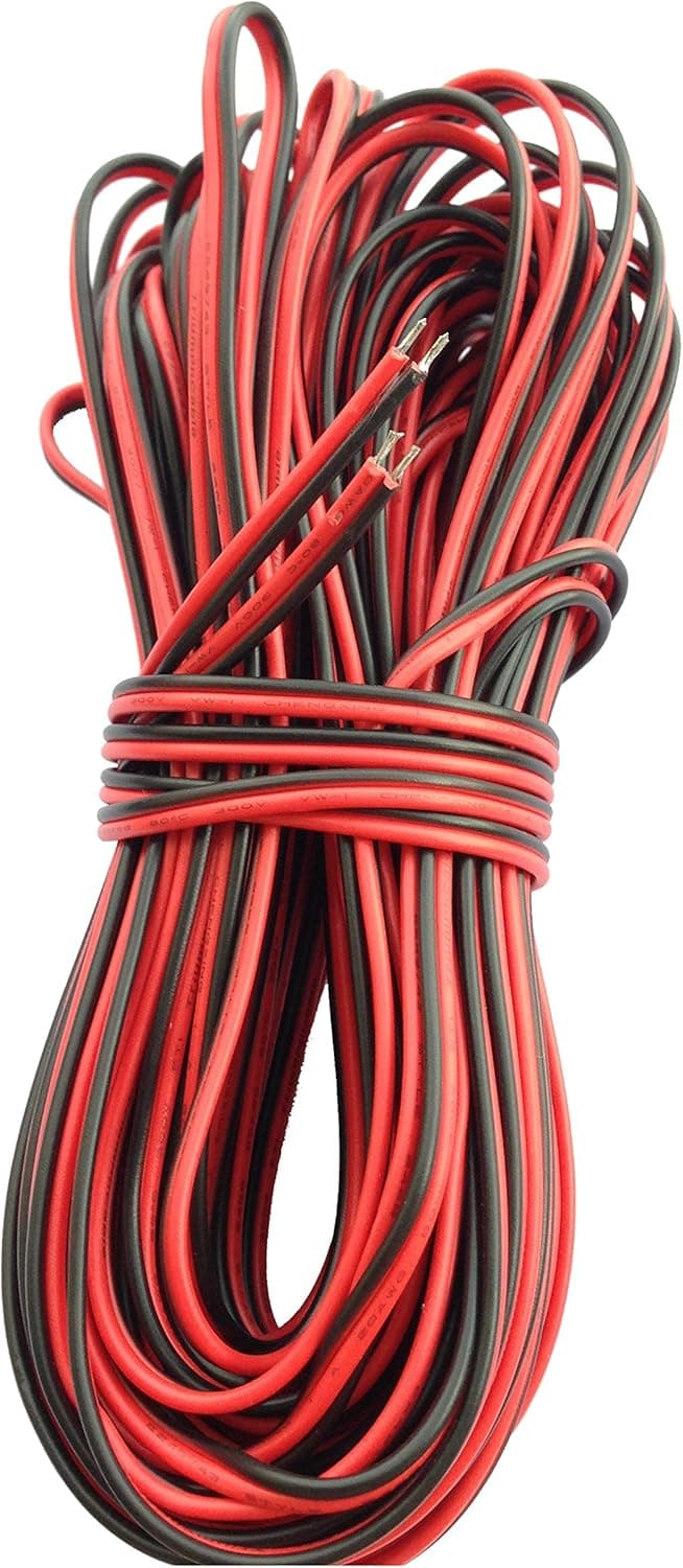20M 66ft 20AWG Red Black Extension Cable Wire for Led Strip
