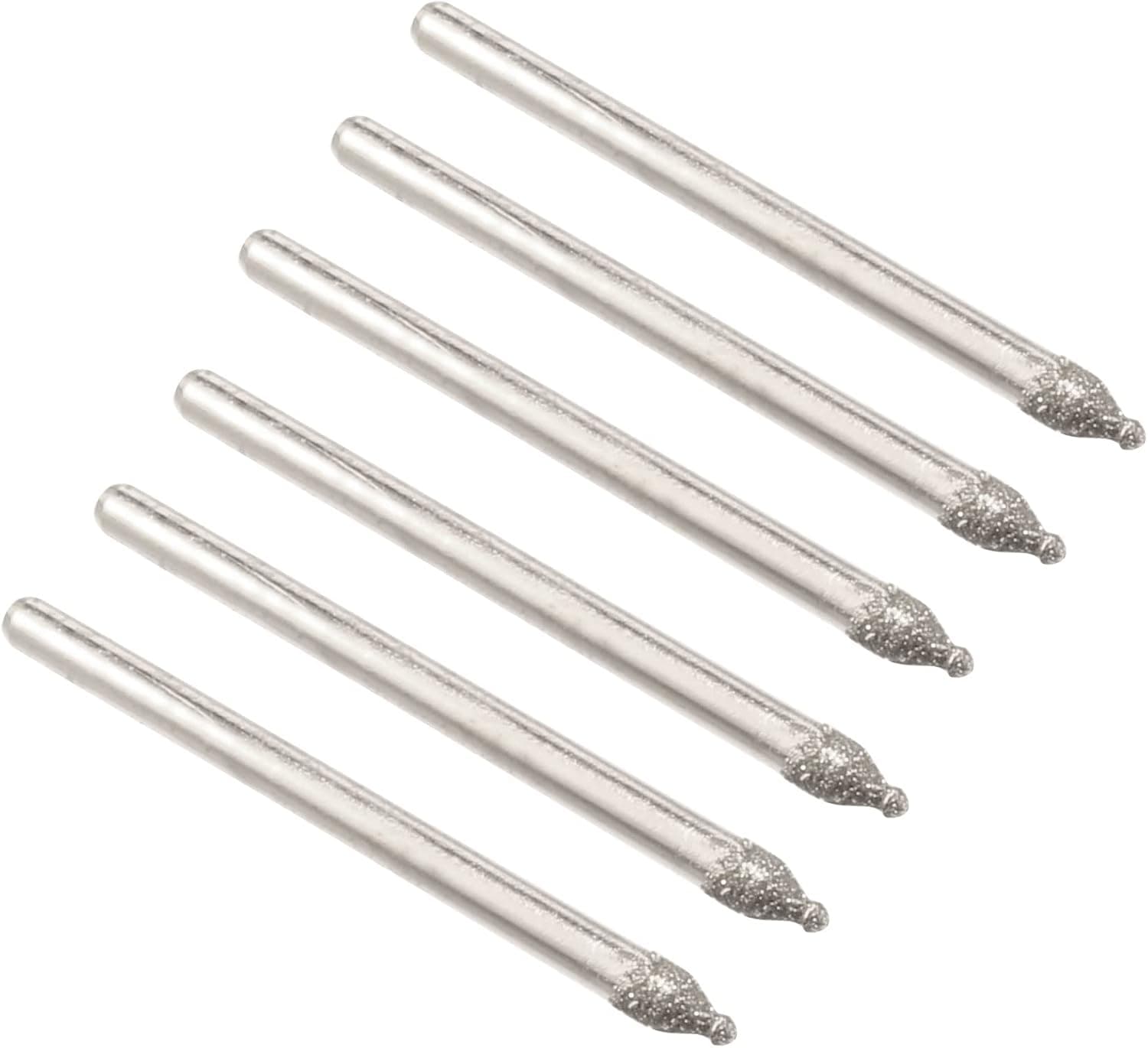 uxcell 30 Pcs 3mm Shank 1.5mm Dia Round Ball Point Grinding Diamond Bits