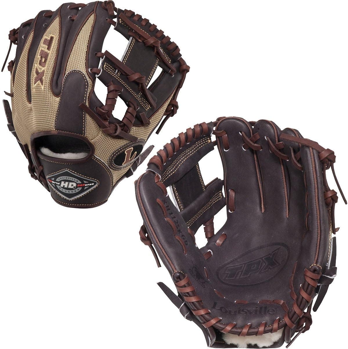 Louisville Slugger 11.25-Inch TPX HD9 Hybrid Defense Ball Glove - Kastanie/Gold (Right Hand Throw)