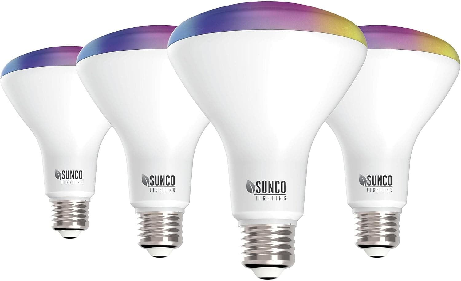 Sunco BR30 Alexa Smart Flood Light Bulbs Color Changing LED Recessed WiFi Bulb, 8W, RGBCW, Dimmable, 650 LM, Compatible with Alexa & Google Assistant, E26 Base, No Hub Required 4 Pack