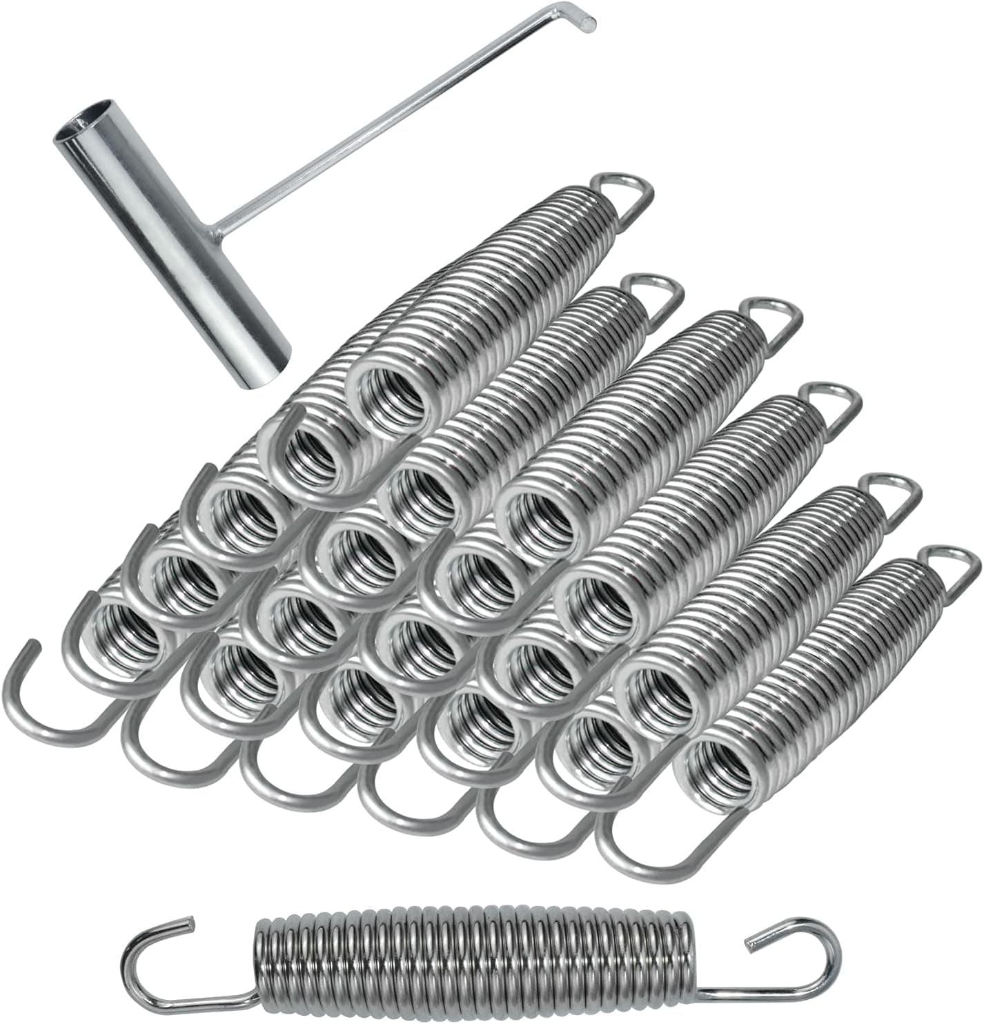 OK5STAR Trampoline Springs 7 Inch Heavy Duty Stainless Steel Replacement Trampoline Springs Accessories Trampoline Parts with T Hook, Set of 20