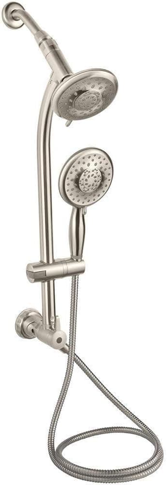 Glacier Bay 8474100gw 5-Spray Wall Bar Shower Kit in Brushed Nickel