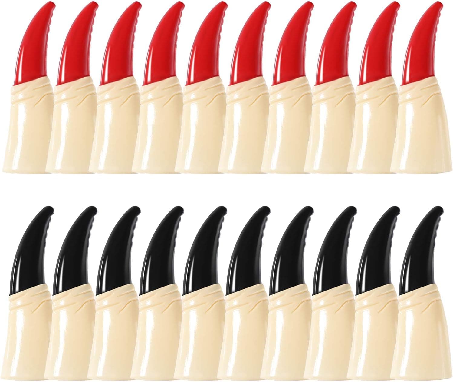 Boao 20 Pieces Zombie Witch Fake Finger Nail Fake Finger Claws Scary Halloween Props for Halloween Cosplay Party Costume Accessory