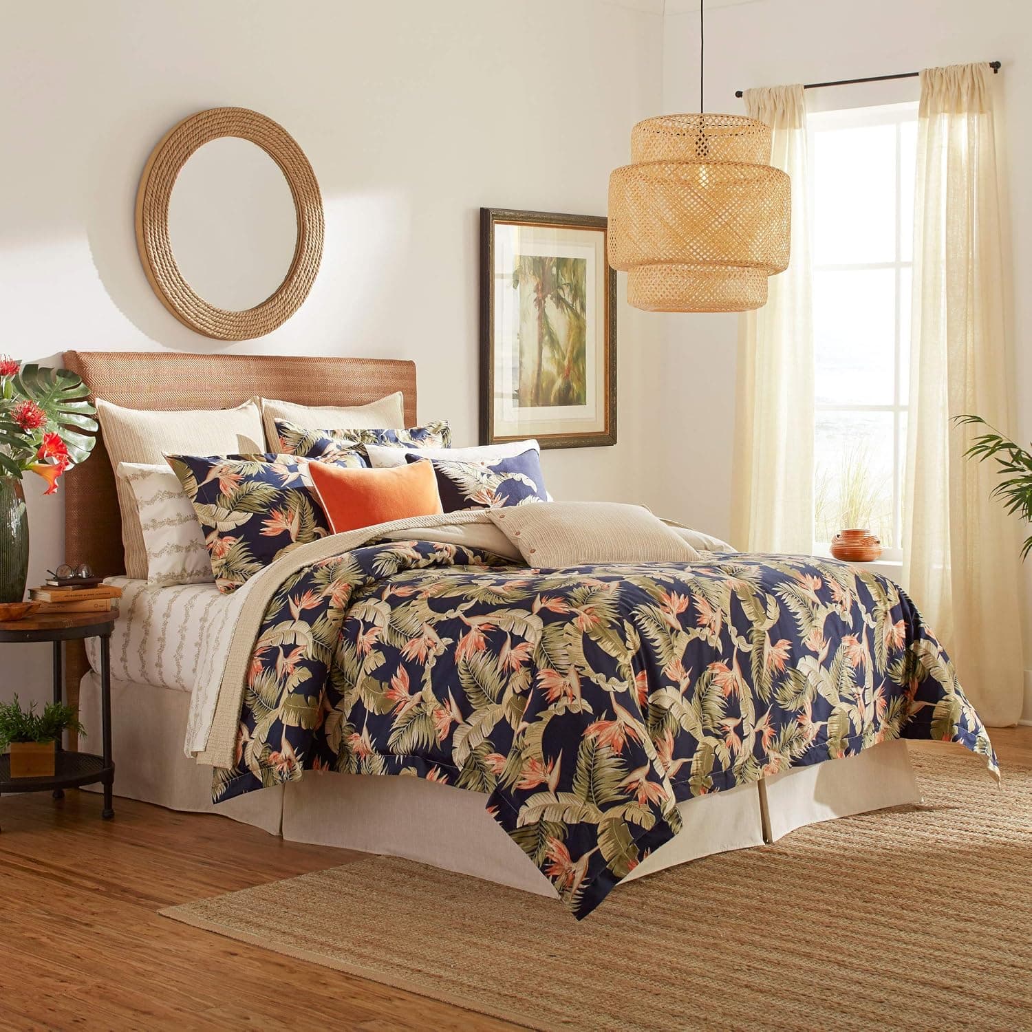 Tommy Bahama Home San Jacinto Set, Queen Comforter, Blue
