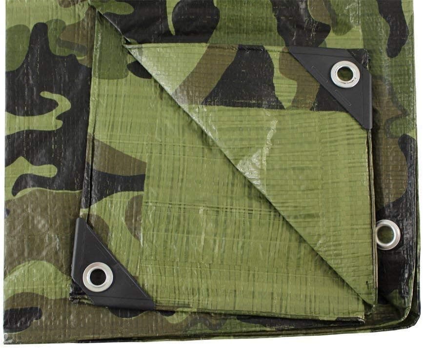 SGT KNOTS Waterproof Tarp 10 x 12 feet 5 mil Thickness - All Weather/Purpose Camo Poly Tarp - Rust-Proof Grommets - Reinforced Edges - for Camping, Hunting, Tent Fly, Painting, Canopy, Cover
