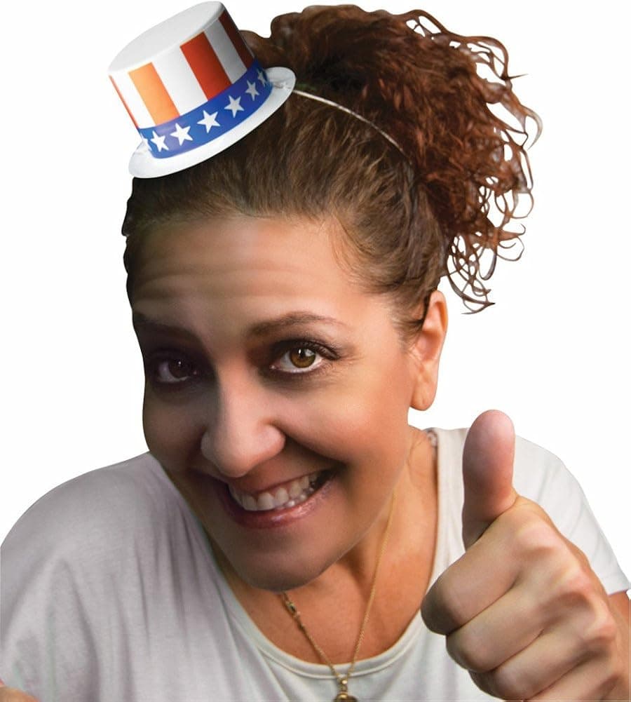 Forum Novelties Costume Women's Hat-Mini Patriotic Top, Multi Color, Standard, One Size