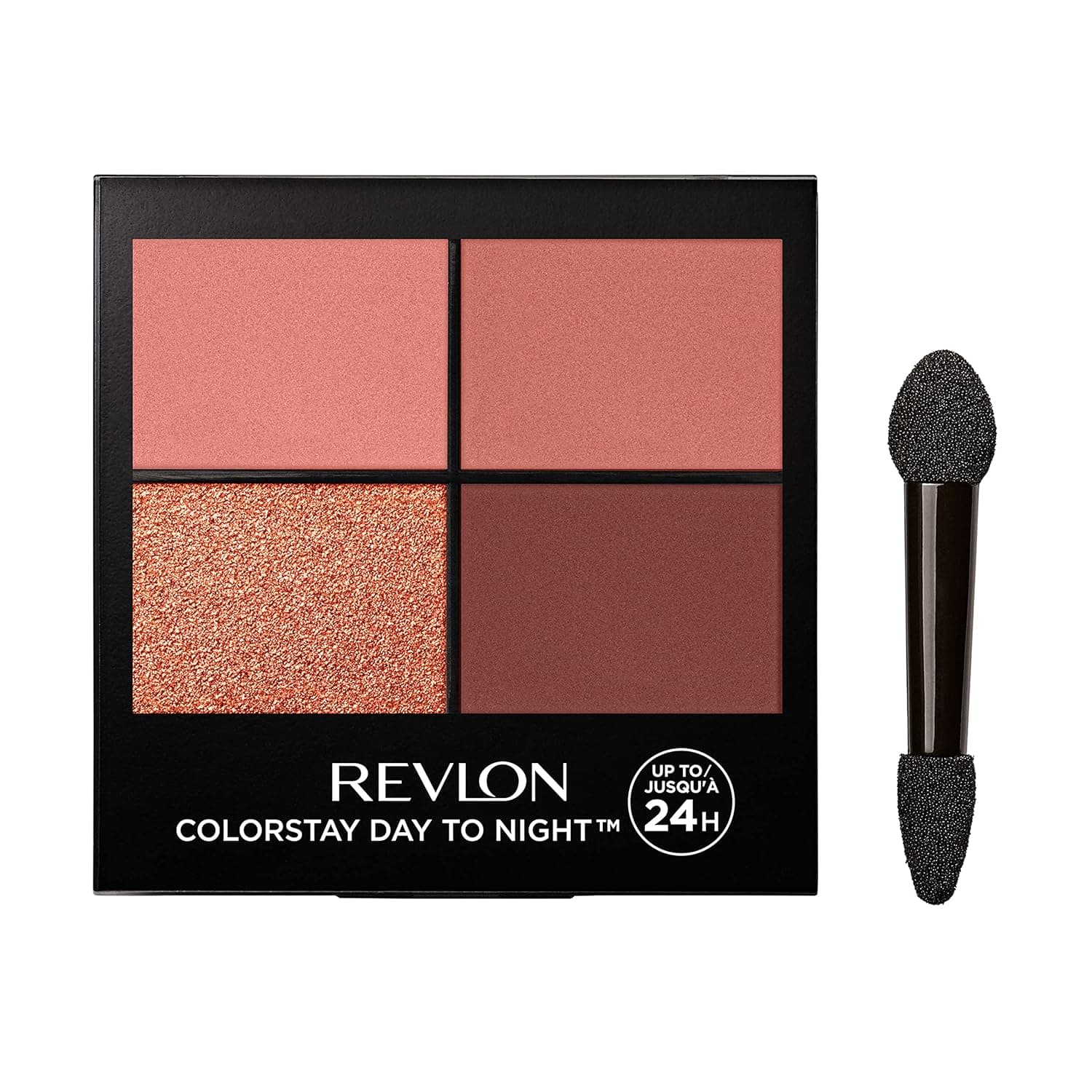 Revlon ColorStay Day to Night Eyeshadow Quad, Longwear Shadow Palette with Transitional Shades and Buttery Soft Feel, Crease & Smudge Proof, 560 Stylish, 0.16 oz
