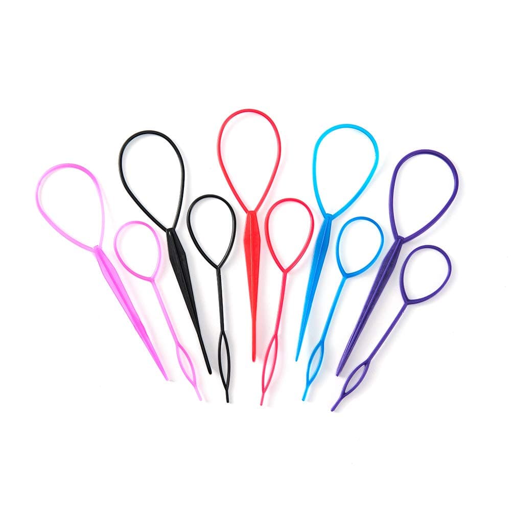 iFlyMars 6 Pairs hair accessories for women, Hair Braid Accessories Ponytail Maker, French Braid Tool Topsy Tail Loop Hair Kit