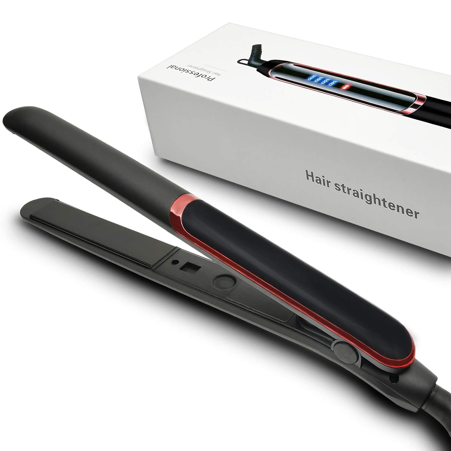 Hair Straightener, 2 in 1 Straightener and Curler Iron, Ceramic Glaze Flat Iron with 4 Temperature Settings for All Hair Type, 10s Fast Heating, Gift for Girls Women