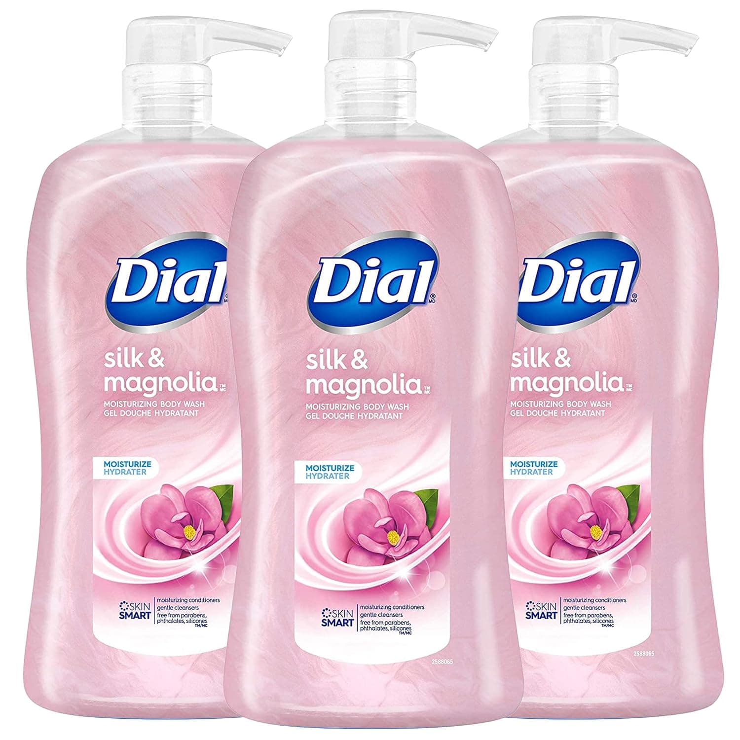 Dial Body Wash, Silk & Magnolia with Silk Protein, 35 Ounces (Pack of 3)