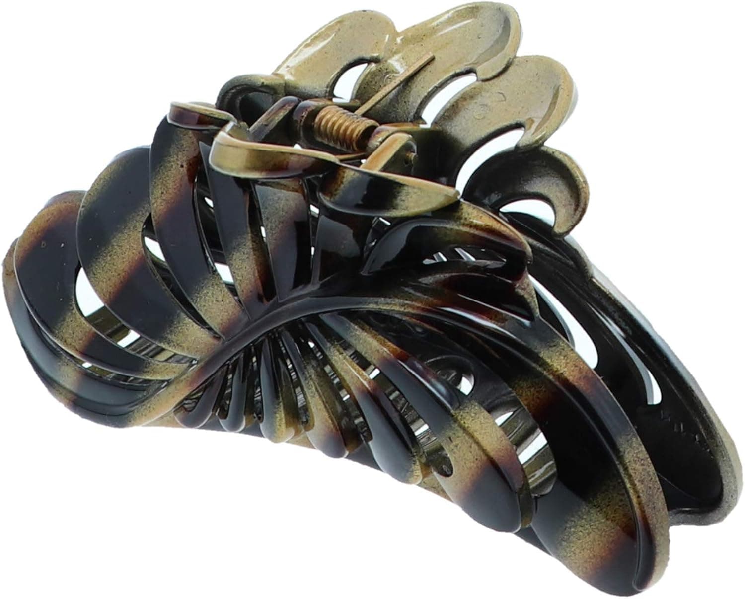 Motique Accessories 5 inch Large Jaw Clip Hair Claw with leaf design