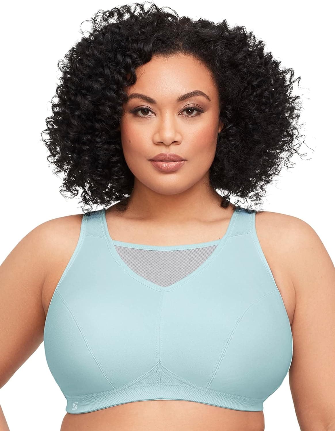 Glamorise Women's Full Figure No Bounce Plus Size Camisole Wirefree Back Close Sports Bra #1066