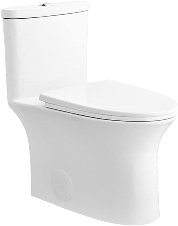 DeerValley DV-1F52676 Horizon White Ceramic Modern Dual Flush Standard One Piece Toilet With Soft Close and Quick Release Toilet Seat