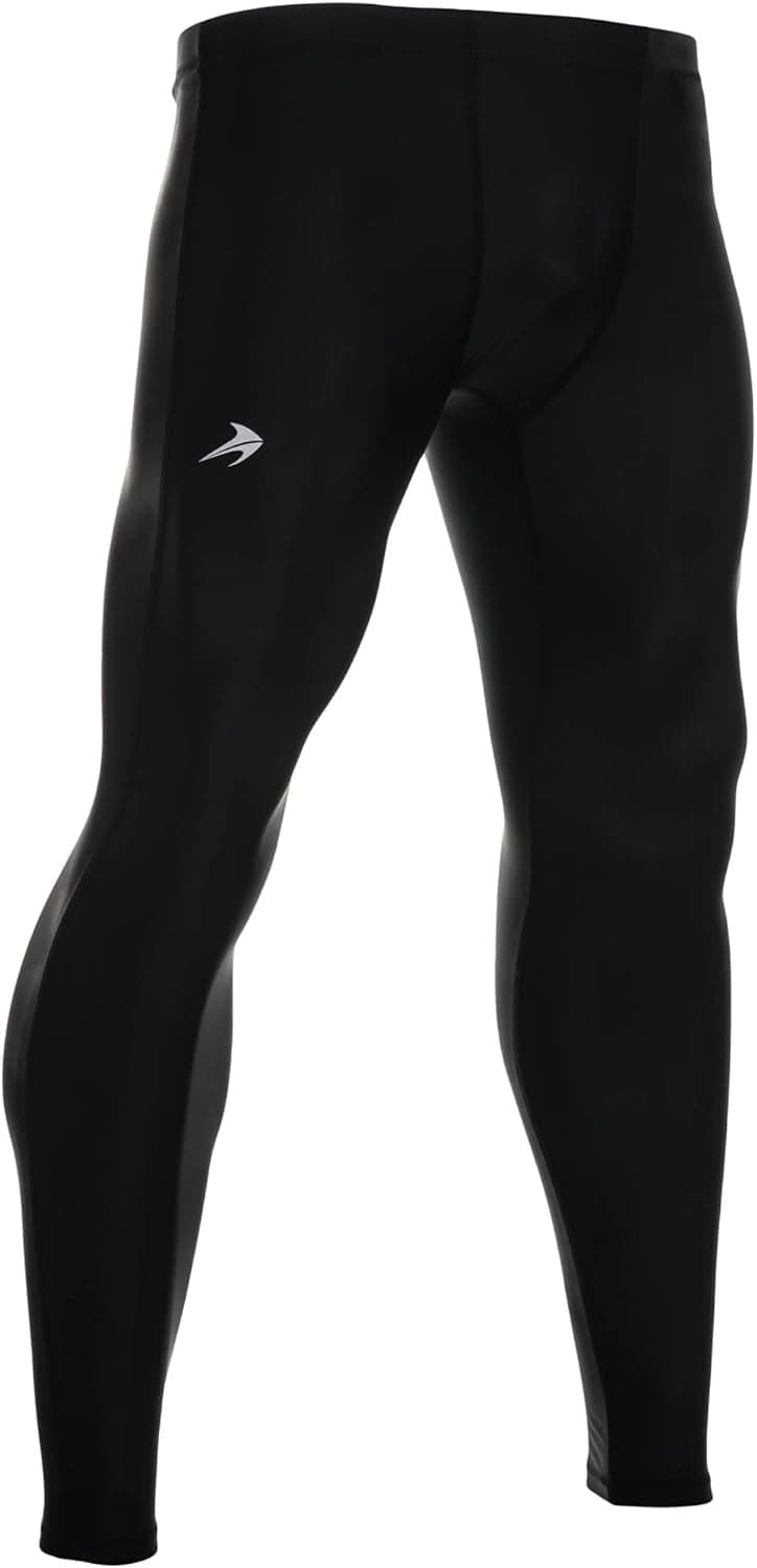 CompressionZ Men's Compression Pants Base Layer Running Tights Mens Leggings for Sports (Black, XS)