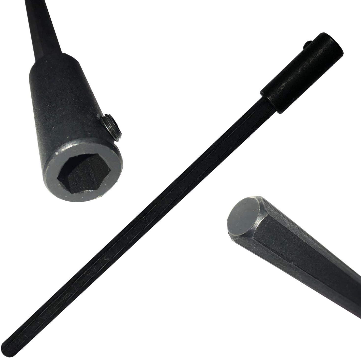 Hex Extension 7/16 Inch X 7/16 Inch X 12" Long For 1/2" Drills 7/16 Male Hex End X 7/16 Female Hex End With Set Screw 12 Inch Long Double It Up For 24" Works With Hex Augers, Hole Saws & Drill Bits