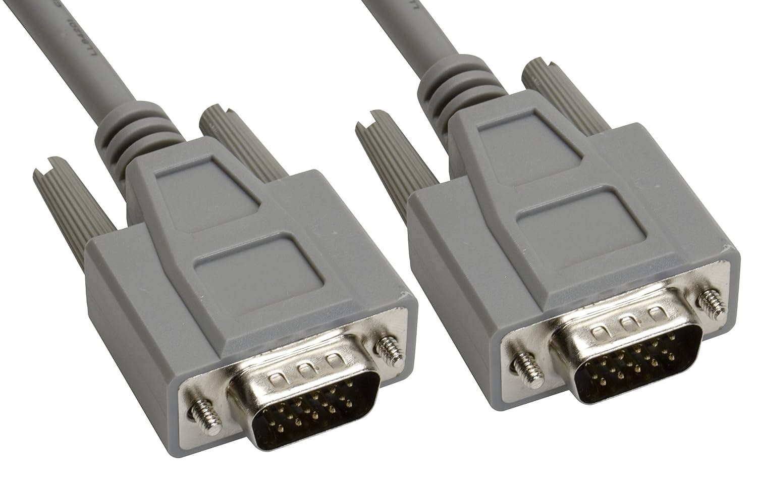 Amphenol CS-DSDHD15MM0-005 15-Pin HD15 Deluxe D-Sub Cable, Shielded, Male/Female, 5', Gray