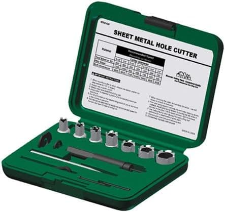 Mountain 7430 10-Piece Sheet Metal Hole Cutter Kit