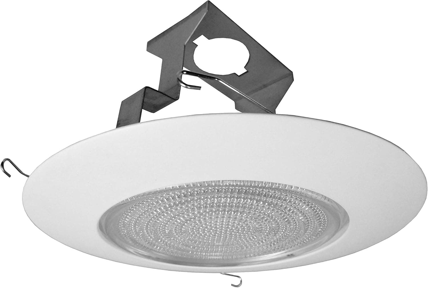 NICOR Lighting 6 in. White Recessed Shower Trim with Lexan Fresnel Lens (17566)