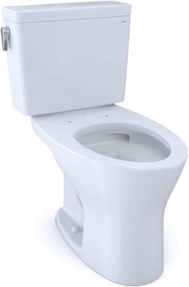 TOTO CST746CEMFG.10#01 Drake Two-Piece Elongated Dual Flush 1.28 and 0.8 GPF Universal Height DYNAMAX TORNADO FLUSH Toilet for 10 Inch Rough-In with CEFIONTECT,Cotton White