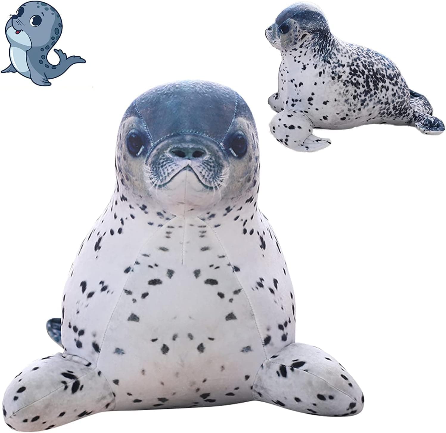 COSGOO 12 Inch Realistic Seal Stuffed Animals Real Looking Seal Plush Toys Seal Plushies Doll Adorable Anime Sea-Lion Stuffed Animals for Kids and Lovers in Birthday, Valentine's Day, Christmas?-¡­