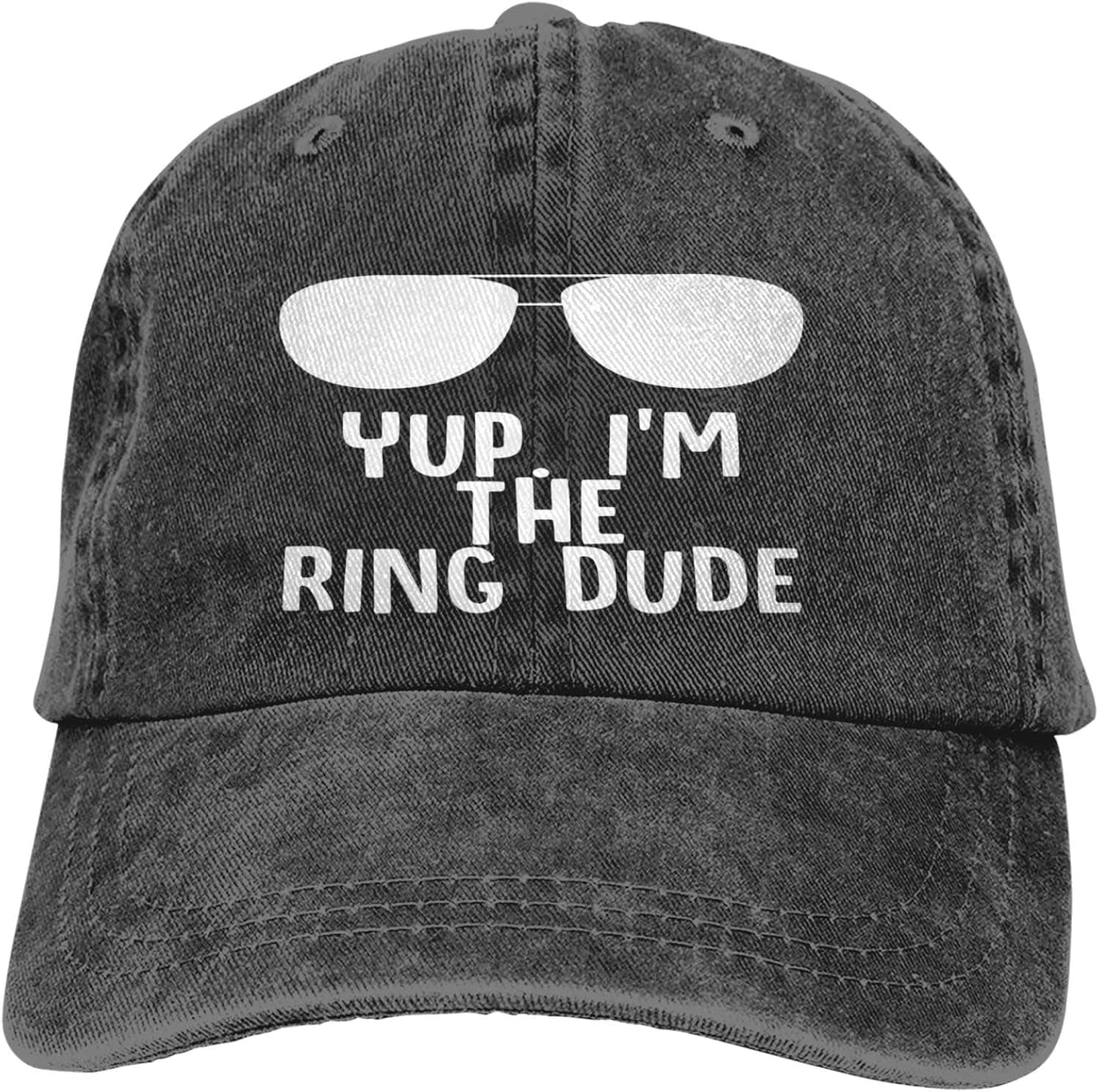 Yup I'm The Ring Dude Cowboy Hat Adjustable Baseball Cap Trucker Casquette Outdoor Denim Hat