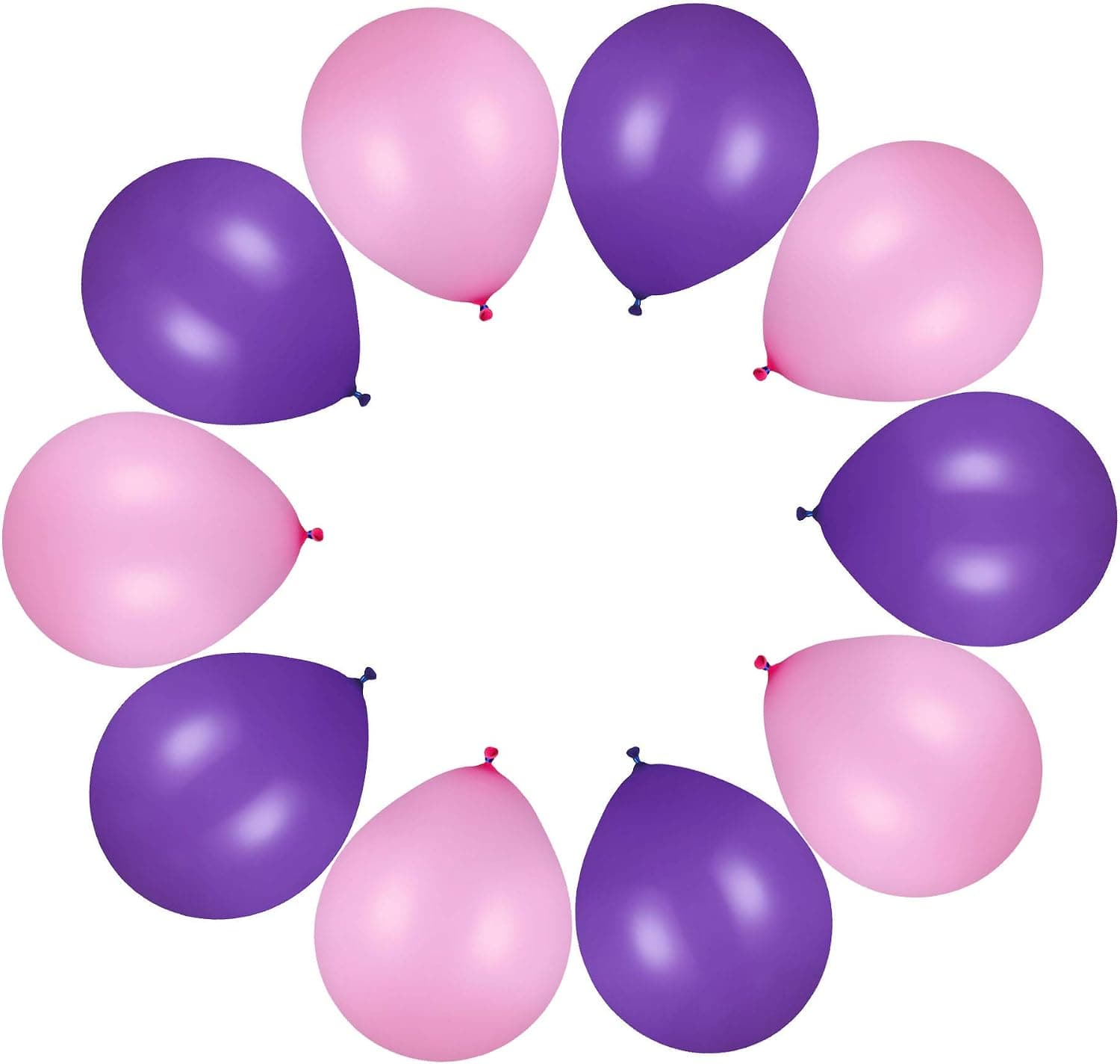 Party Pastel Pink Balloons 100 Pack 10 In Premium Matte Latex Balloon for Wedding Anniversary Birthday Suppies (Purple Pink)