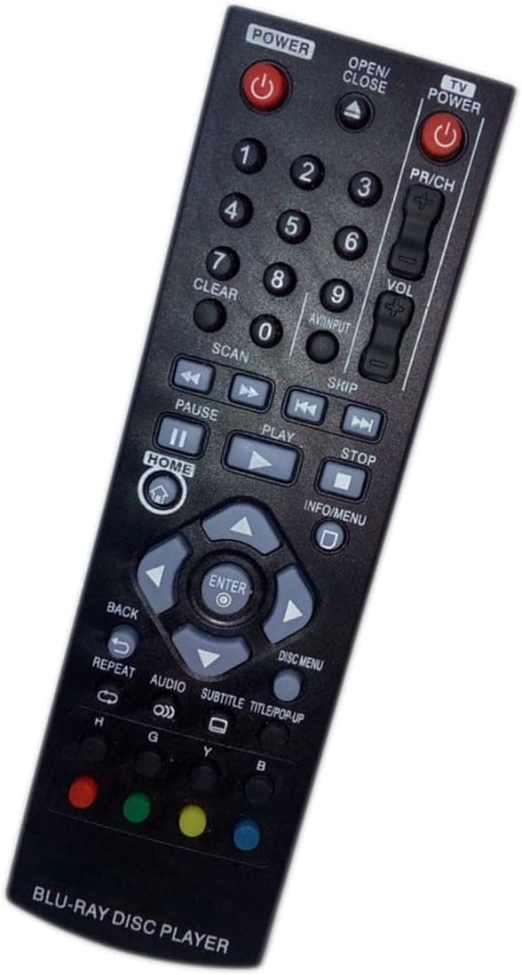 Replaced Remote Control Compatible for LG BP200 AKB73896401 BD640 BP325W BP135W BP350 DVD Blu-Ray Disc Player