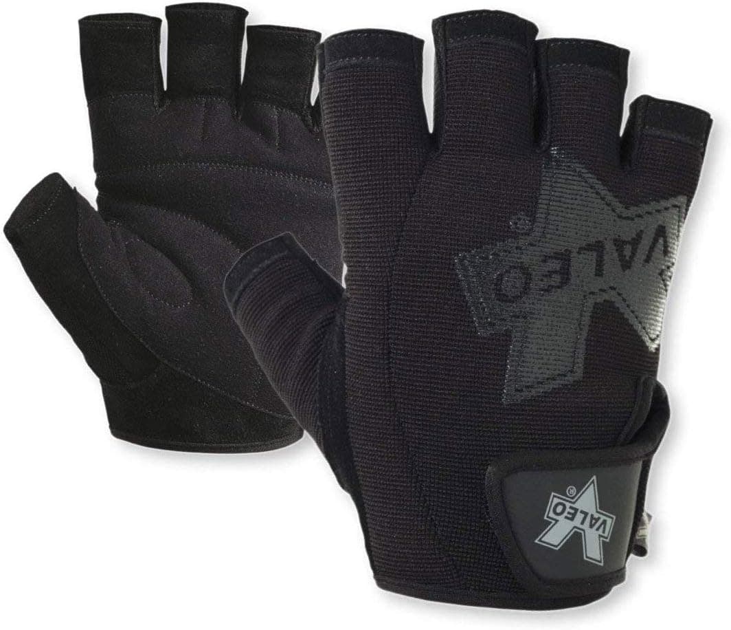 Valeo Industrial V335 Pro-Material Handling/Competition Fingerless Lifting Gloves, VA5149, Pair, Black, XL