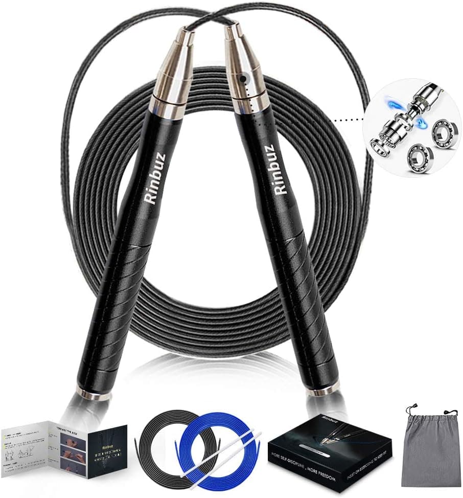 Rinbuz Adjustable Speed Jump Rope for Fitness Premium Adjustable skipping rope