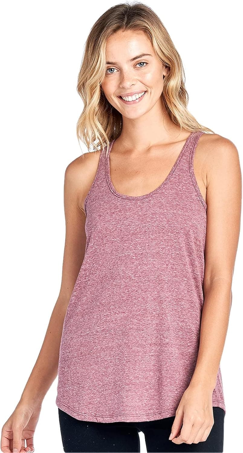 Tough Cookie Clothing Tank Top – Women’s Sleeveless Flowy Triblend Racerback Casual Yoga Workout Plain T Shirt Made in USA