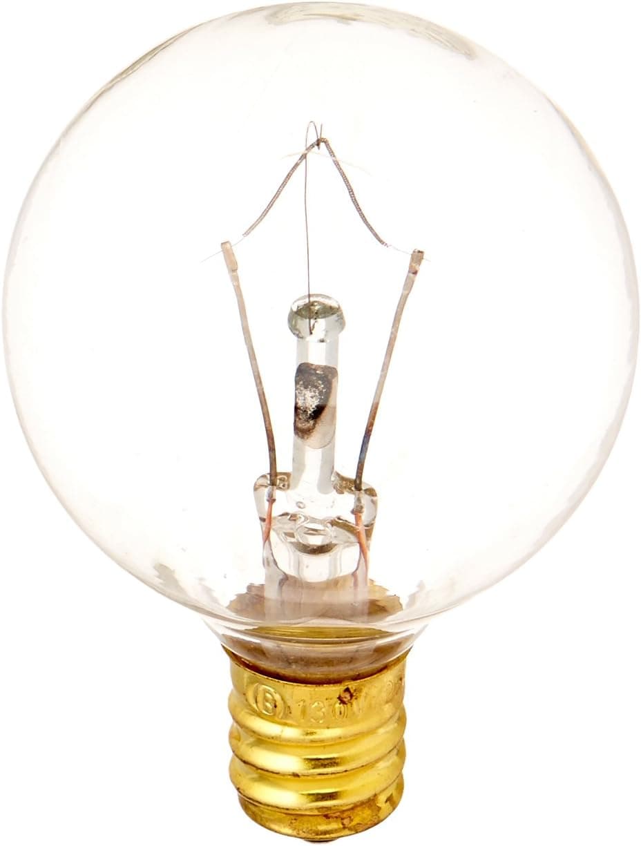Bulbrite Incandescent G12 Candelabra Screw Base (E12) Light Bulb, 25 Watt, Clear