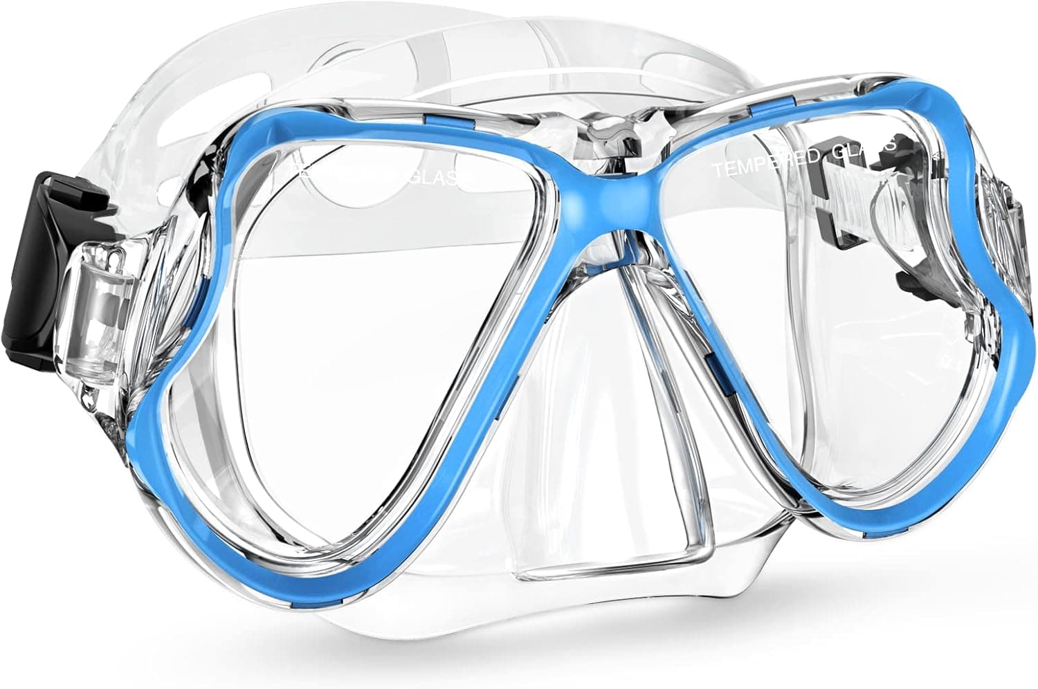 Zenoplige Swim Mask Adults Swimming Snorkeling Scuba Diving Goggles with Nose Cover Tempered Glasses 180 Panoramic View Dive Mask Anti-Fog Leak Proof Snorkel Gear for Men Women Youth Beginner