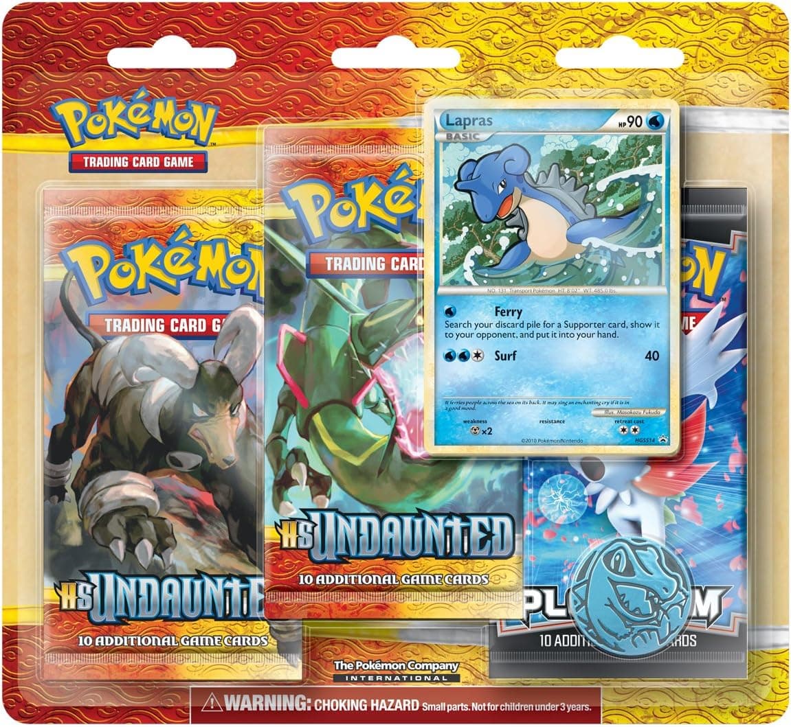 Pokémon Trading Card Game HeartGold & SoulSilver Undaunted Three Pack Blister