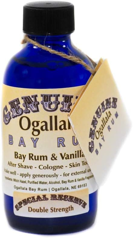 4 oz Genuine Ogallala Bay Rum – Double Strength Aftershave (Bay Rum and Vanilla)