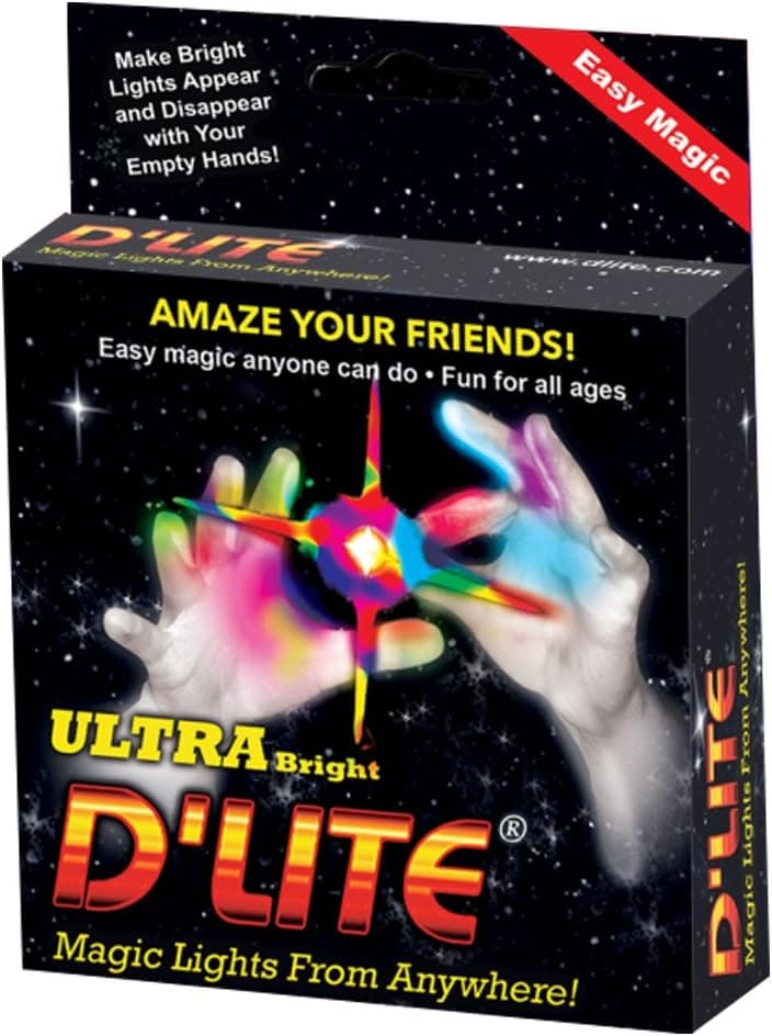 D'lites Regular Morph Lightup Magic - Thumbs - Set of 2 Original Amazing Ultra Bright Light - Closeup & Stage Magic Tricks - Easy Illusion Anyone Can Do It - Free Training Video See Box (Reg Morph)