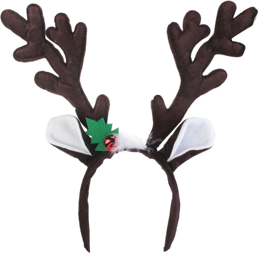 WINOMO Christmas Reindeer Antlers Headband Canival Easter Birthday Party Headbands Coffee