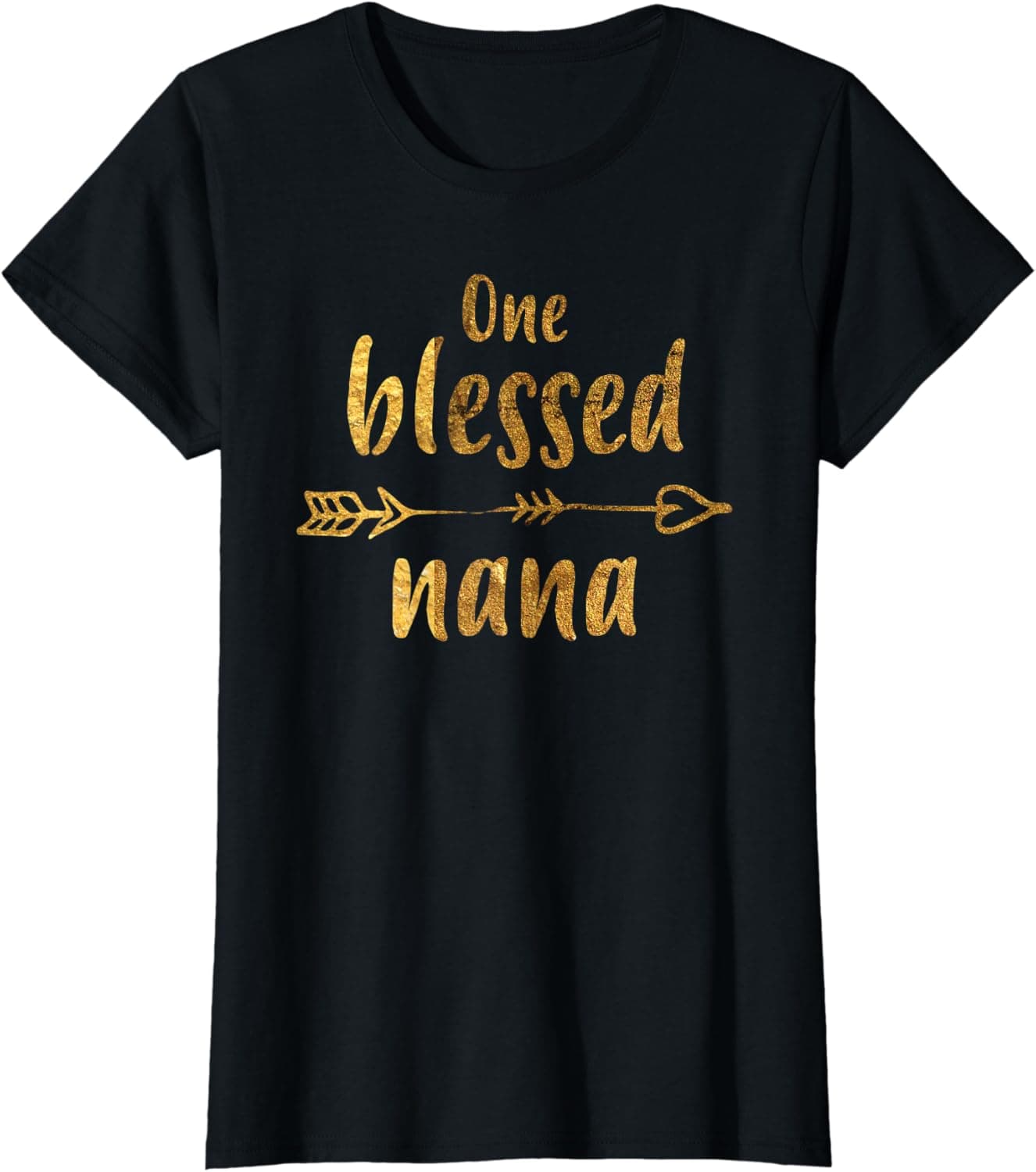 Womens One Blessed Nana Grandmother T-Shirt Grandma Gifts