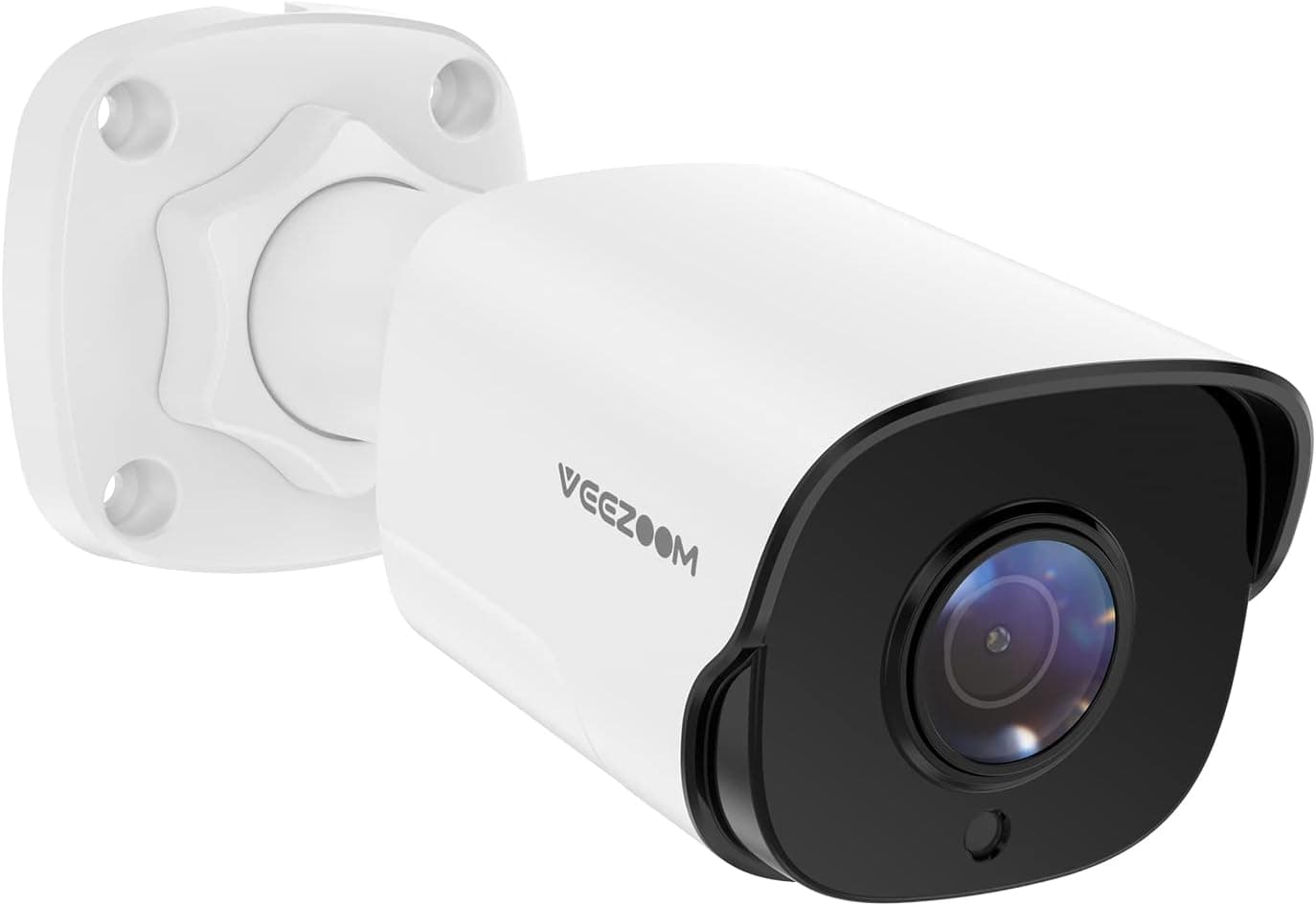 VEEZOOM PoE Camera - 4K IP Camera for Home Security, Outdoor Surveillance Cameras with Human/Vehicle/Detection, 100ft Night Vision, 2.8mm Lens, IP66 Weatherproof, MicroSD Recording (Not Included)