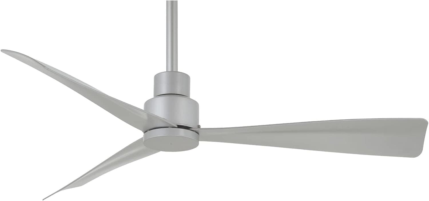 MINKA-AIRE F786-SL Simple 44 Inch Outdoor 3 Blade Ceiling Fan with DC Motor in Silver Finish