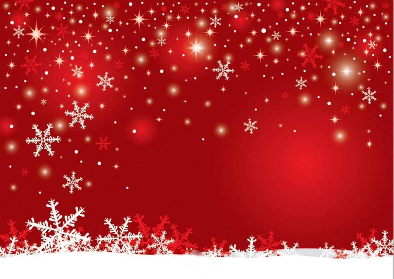 GoodsFederation 7x5ft Christmas Red Photography Backdrops Winter Snowflake Photo Backgrounds Pictorial Cloth Customized Studio Props SDJ-183