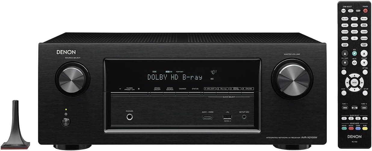 Denon AVR-X2100W 7.2 Channel Full 4K Ultra HD AV Receiver with Bluetooth and Wi-Fi (Discontinued by Manufacturer)