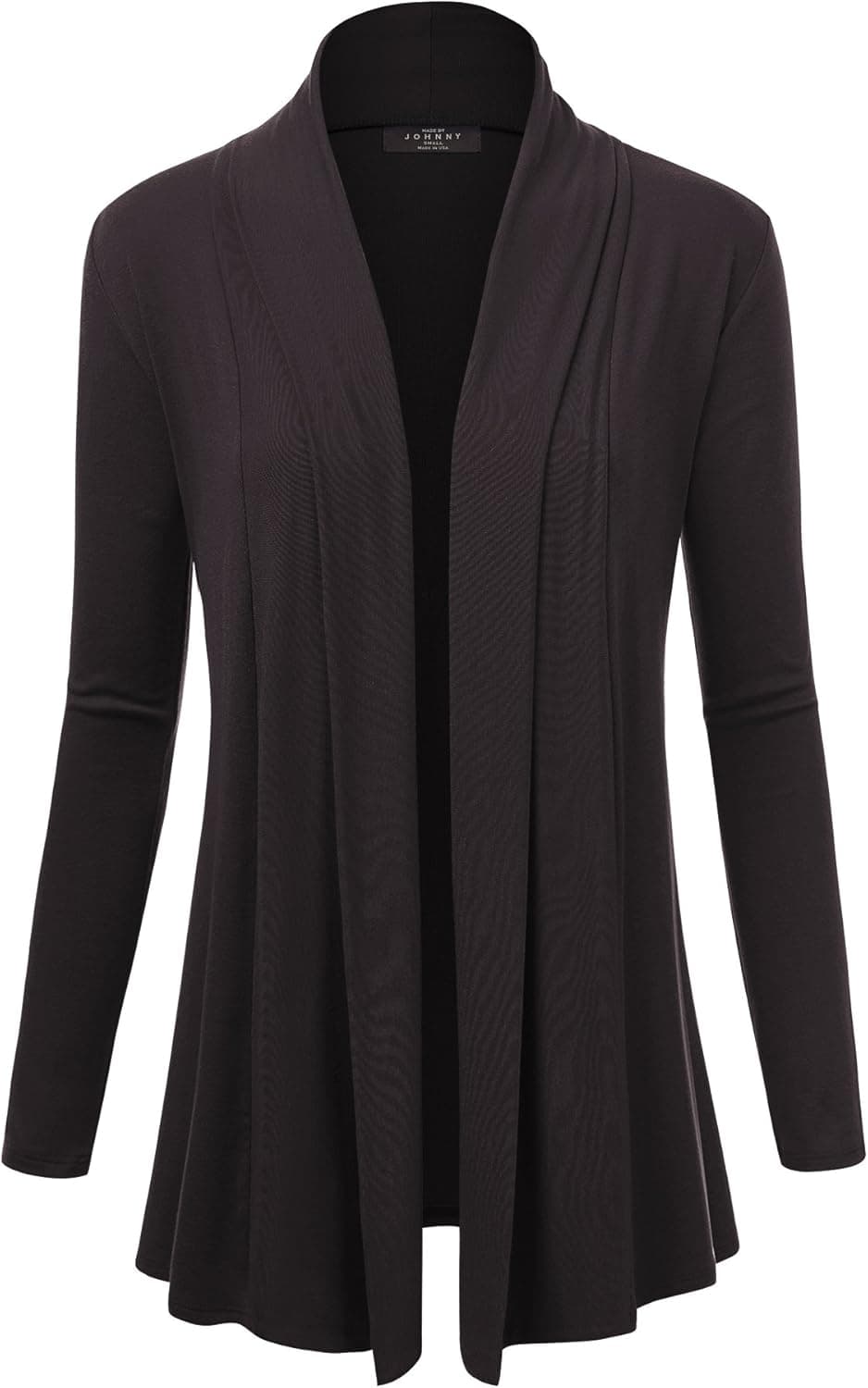 Womens Open Draped Knit Shawl Cardigan - Made in USA