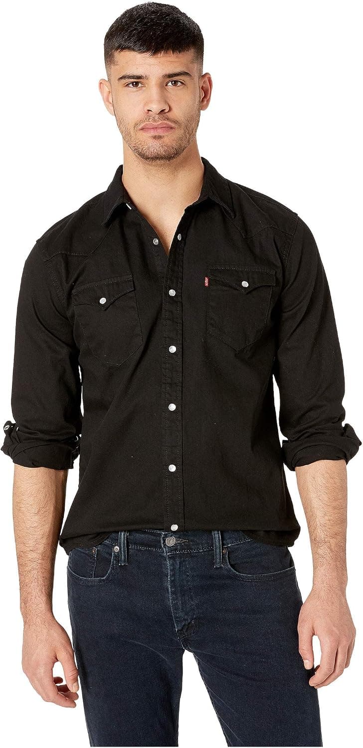 Levi's Standard Barstow Western Shirt Onyx Black LG