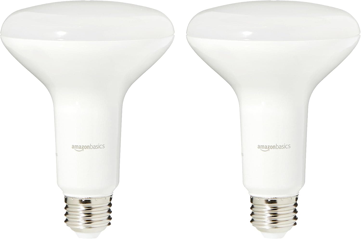 Amazon Basics 65 Watt Equivalent, Daylight, Dimmable, 15,000 Hour Lifetime, BR30 LED Light Bulb | 2-Pack