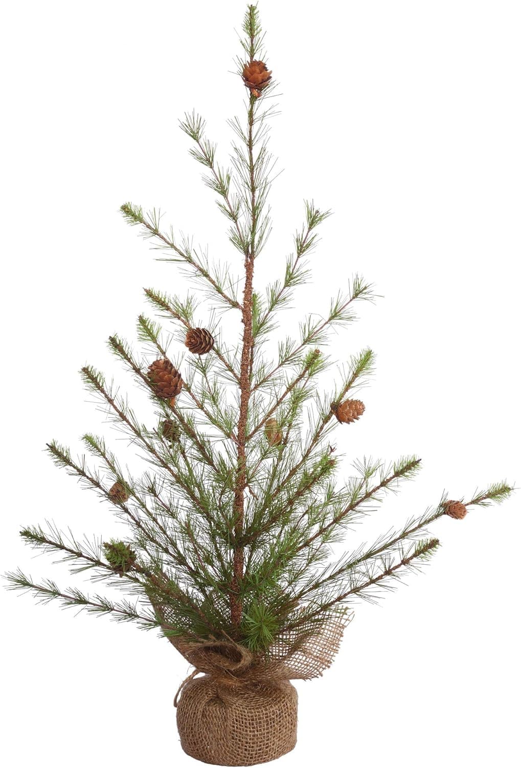 Vickerman 24" Missoula Pine Artificial Christmas Tree, Unlit - Faux Table Top Christmas Tree - Seasonal Indoor Home Decor