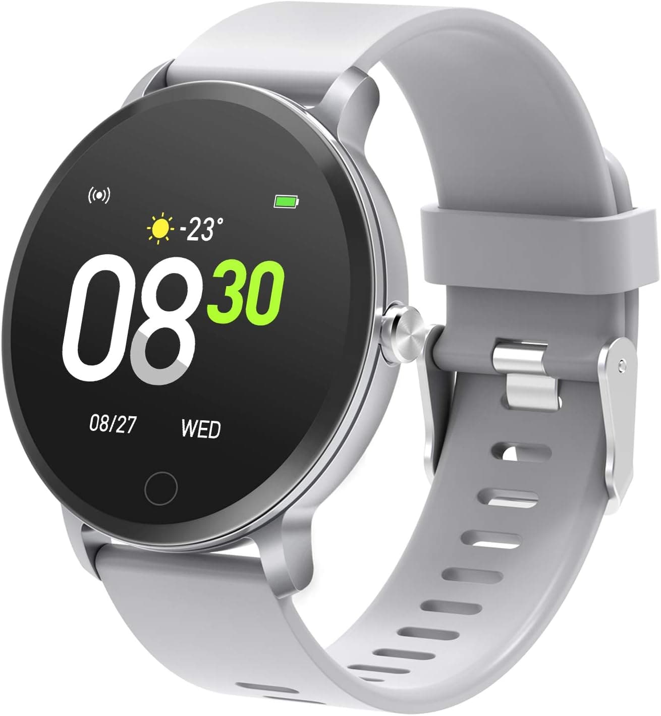 moreFit 1.3” Round Smart Watch with Heart Rate Blood Pressure Monitor, Fitness Tracker Activity Tracker for Men, Waterproof Fitness Watch Sleep Monitor Step Counter Sport Watches for Women