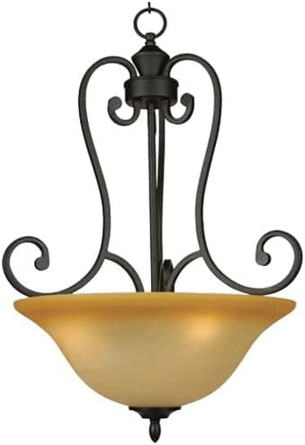 Yosemite Home Decor 93852-3VB Royal Arches Pendant with Tuscan Sunset Shades, 3-Light, Venetian Bronze