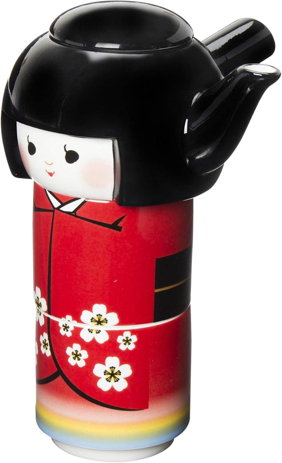 Sunart SAN2303 Funny Tableware, Kokeshi, Tea for 2 People, Teapot, Hot Water Only Set